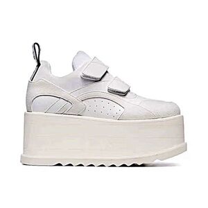 Stella McCartney size 5 eclypse white platform sneakers
